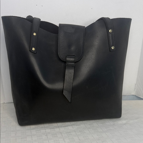 S-ZONE GENUINE LEATHER TOTE in Black - Picture 4 of 11